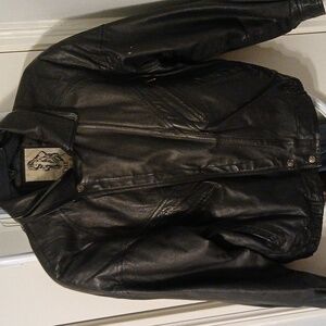 Black Vintage Leather Jacket